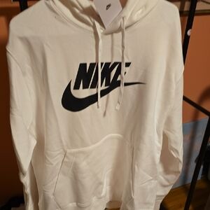 Nike Cream Hoodie with Black Swoosh